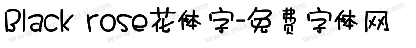 Black rose花体字字体转换